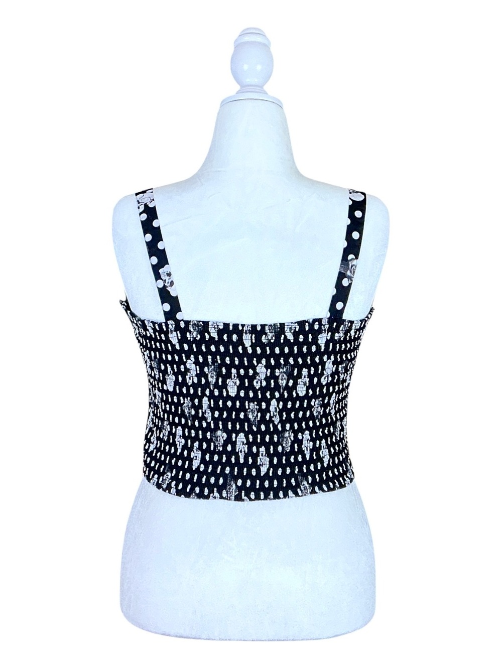 Hot Topic Goth Whimsigoth Punk Skull Rose Polka Dot Maximalist Crop Top XXL - Picture 3 of 8